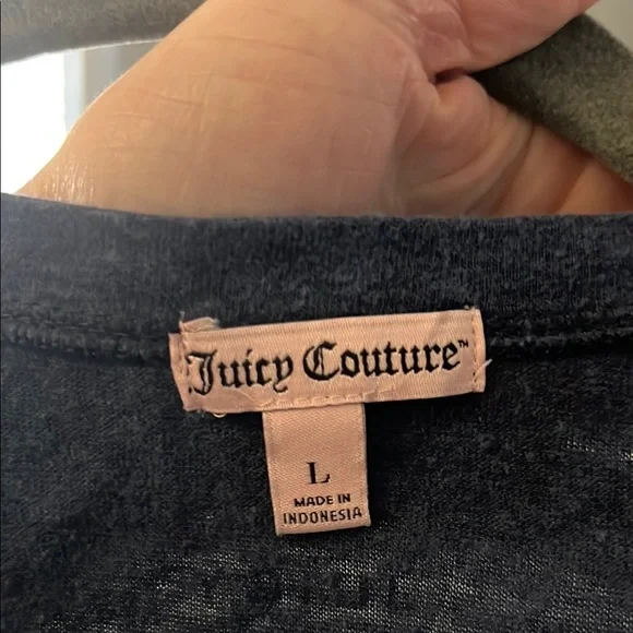 Navy Juicy Courture racer back top size L - Picture 6 of 7